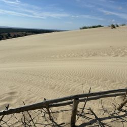 Hier sieht es so aus, als würde die Düne noch weiter wandern