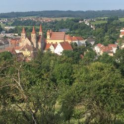 Blick hinunter in die Stadt