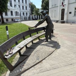 Im ganzen Stadtgebiet gibt es immer wieder lustige Skulpturen