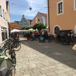 Ein Fahrradknotenpunkt