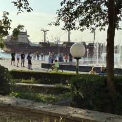 Immer wieder große Schiffe auf der Donau