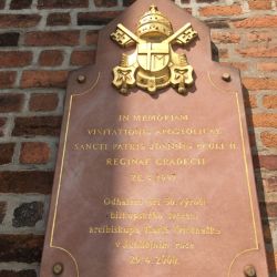 Erinnerung an den Besuch von JOhannes Paul II.